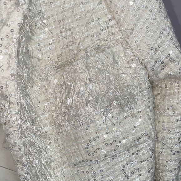 English Factory White Textured Blazer - Picture 5 of 12